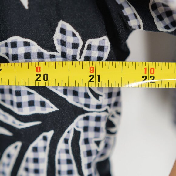 MSK Casual Midi dress black Leaves pattern Cotton Light XL - Picture 5 of 8